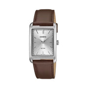 Orologio casio mtp b215l 7aver silver e brown