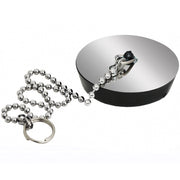 Trade Shop - Set 2 Pezzi Tappo Tappi Lavandino 3,8 Cm Con Catenella Lavello Lavanderia -