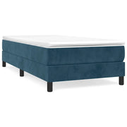 Letto singolo | Letto per adulti | Struttura Letto a Rete a Molle Blu Scuro 90x190 cm in Velluto