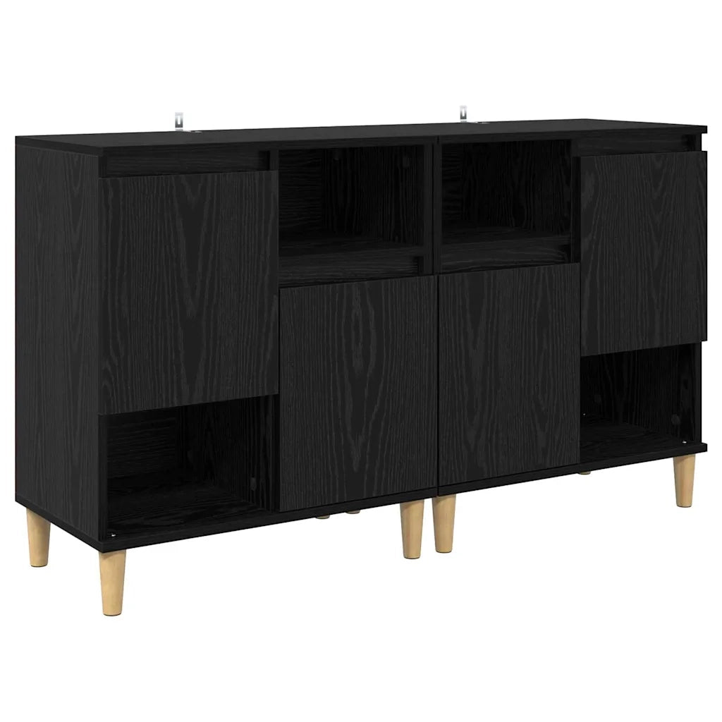Sideboards 2 pcs Rovere Nero 60 x 35 x 70 cm Legno multistrato