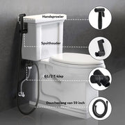 Bidet a mano - Handdouche con Slang - Acciaio Inossidabile - Set - 150 cm Lungo - Premium