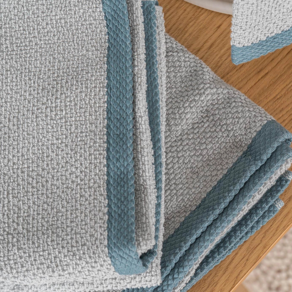 Set Asciugamani Bagno 3 Pezzi in Cotone 100% 430 GSM, Telo Doccia 70x140 cm, Asciugamano Viso 50x100 cm e Ospite 40x50 cm, Effetto Popcorn Morbido e Assorbente Grigio-Antracite