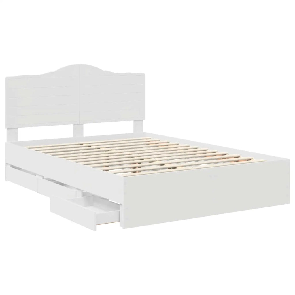Struttura del letto Bianco 150 x 200 cm Legno Ingegnerizzato