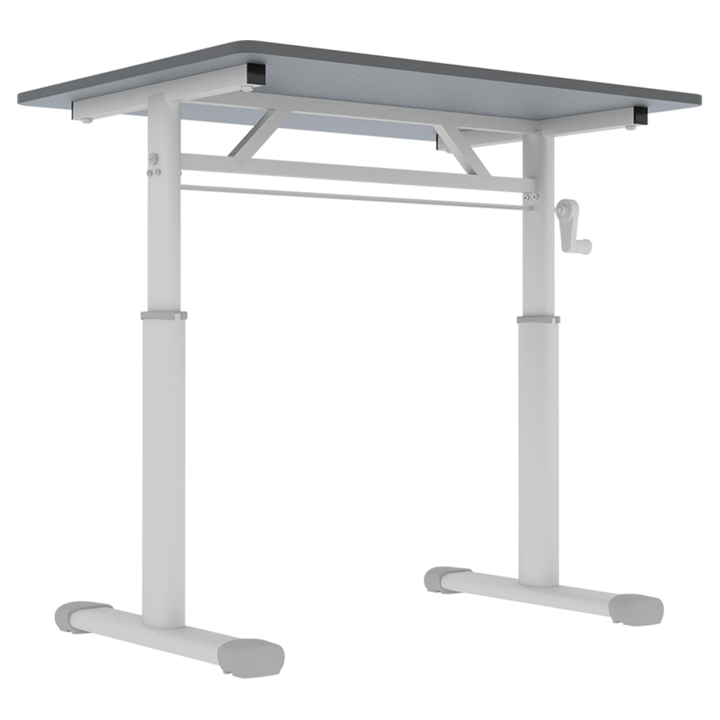 SCRIVANIA Regolabile in Altezza 88 x 66 x 11,5 cm Metallo e Legno Grigio