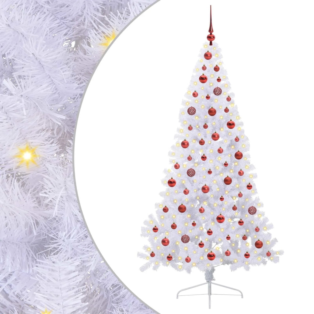 Albero di Natale artificiale Bianco 180 cm PVC e Acciaio 3426812