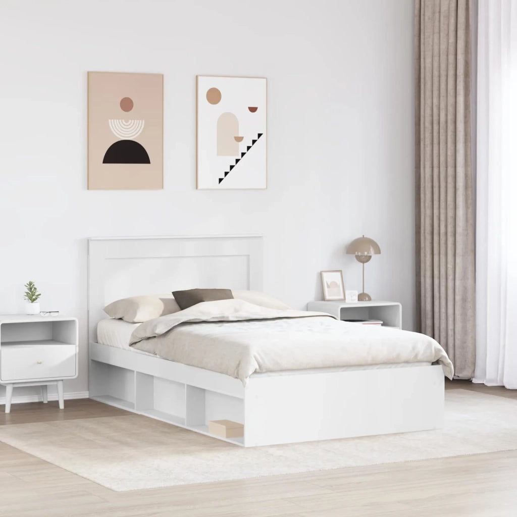 Struttura del letto Bianco 120 x 200 cm Pino massello 3410112