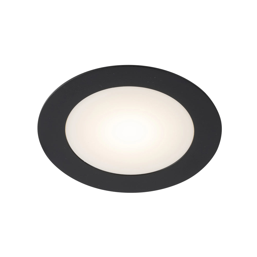 Faretto incasso tondo nero LED 10W 4000K IP44 Tottori Shilo