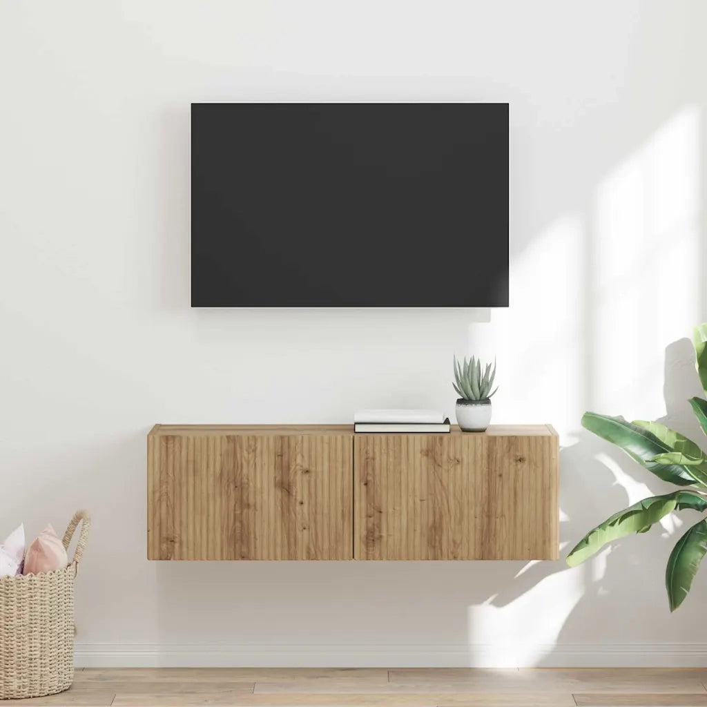 Mobile TV da parete Rovere Artigianale 98 x 31 x 29,5 cm 892247