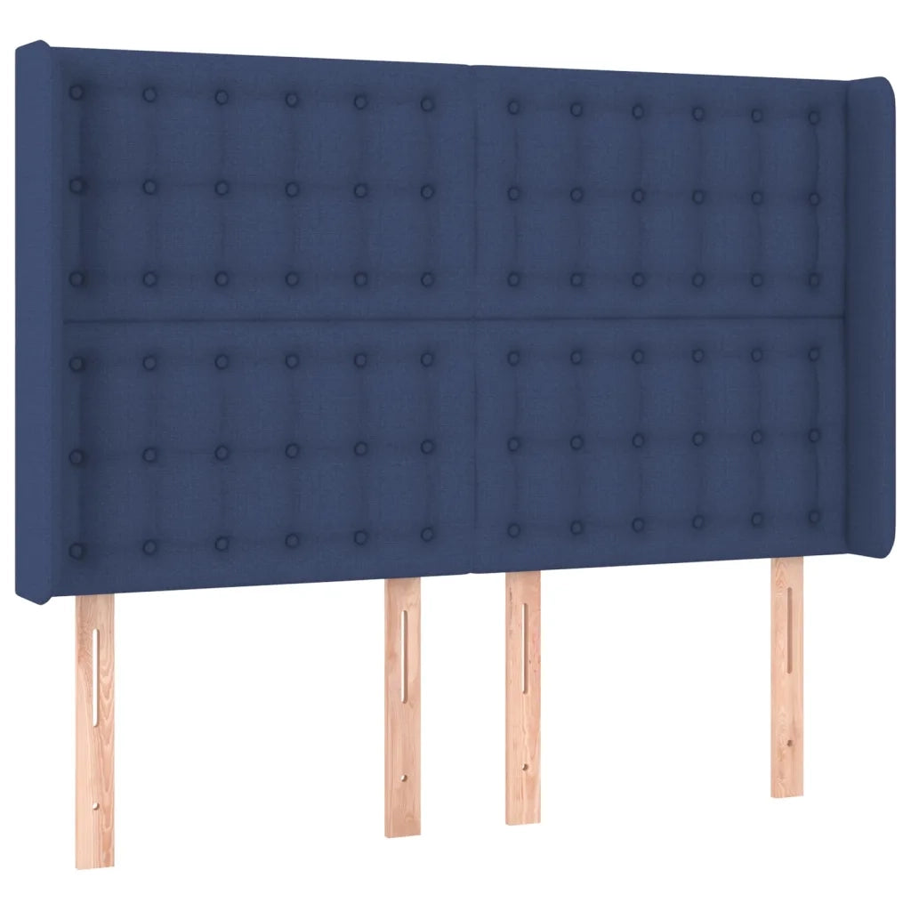 Giroletto a Molle con Materasso Blu 140x200 cm in Tessuto 3132319