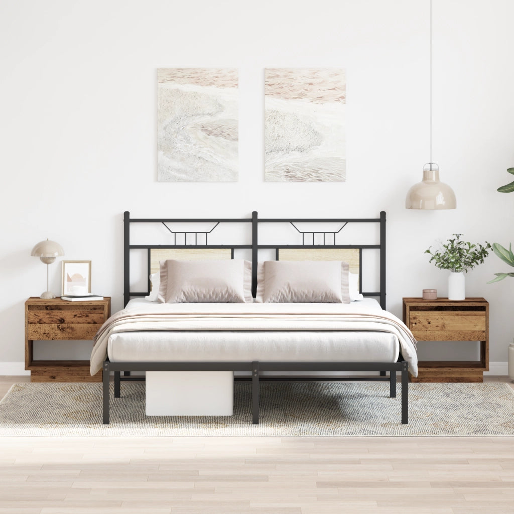 Comodino  2 pz Legno Vecchio 45x34x45 cm Legno Ingegnerizzato