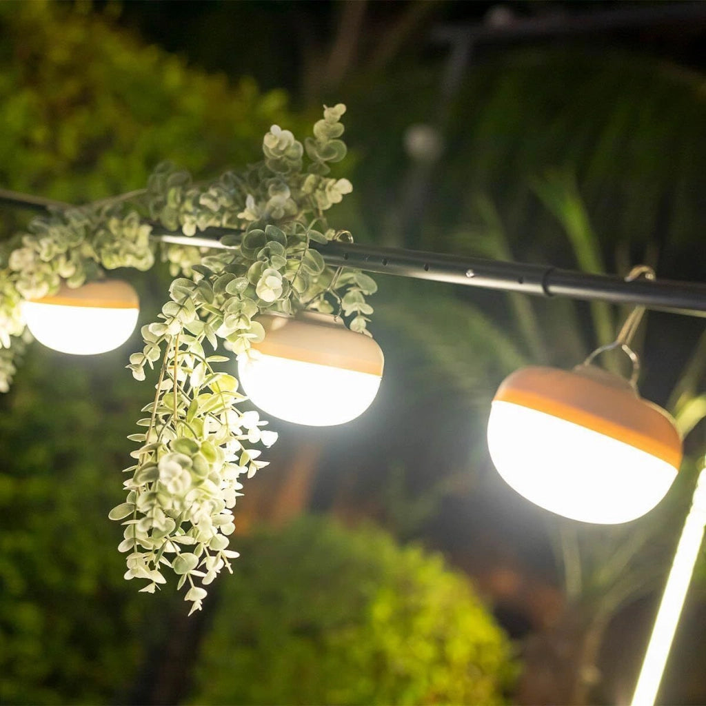 Newgarden LUMCHE011 Cherry Bulb Lampada LED Portatile Ricaricabile 9W 900lm IP54 con Telecomando e Base Magnetica colore Bianco