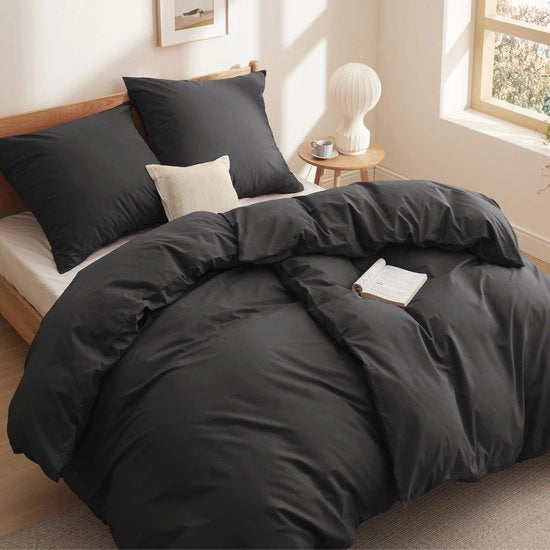 Set di coperte da letto 135 x 200 cm - 4 pezzi - Cotone - 2 coperte da letto - 2 copri cuscino 80 x 80 cm - Oeko-Tex - Con chiusura a rittaglio - coperte da letto