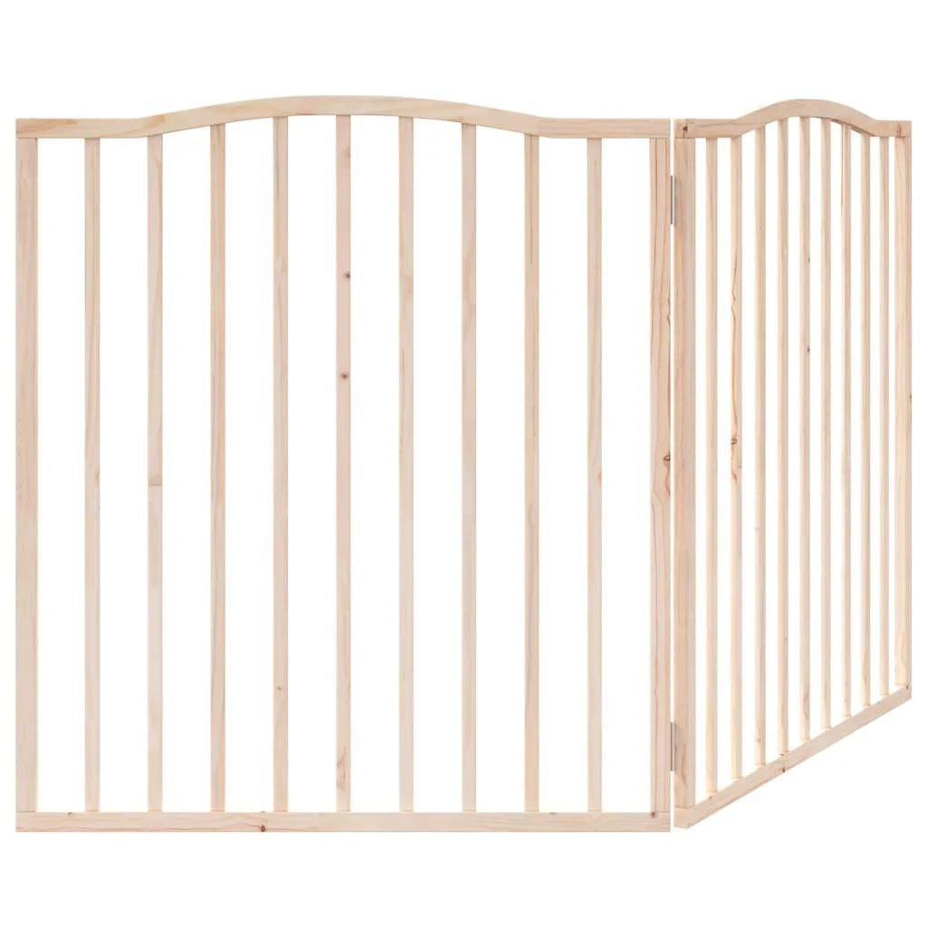 Cancelletto di sicurezza pieghevole per cani 2 pannelli 160 cm legno di pioppo marrone 02_0023042