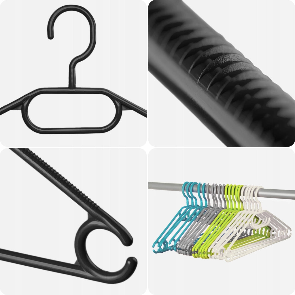 KADAX 5 grucce appendiabiti in plastica nere