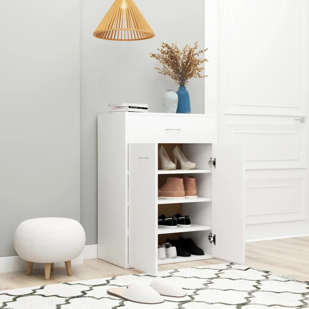 Scarpiera Bianca 60x35x84 cm in Legno Multistrato 801071