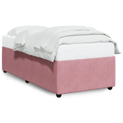 Letto singolo | Letto per adulti | Giroletto Rosa 80x200 cm in Velluto