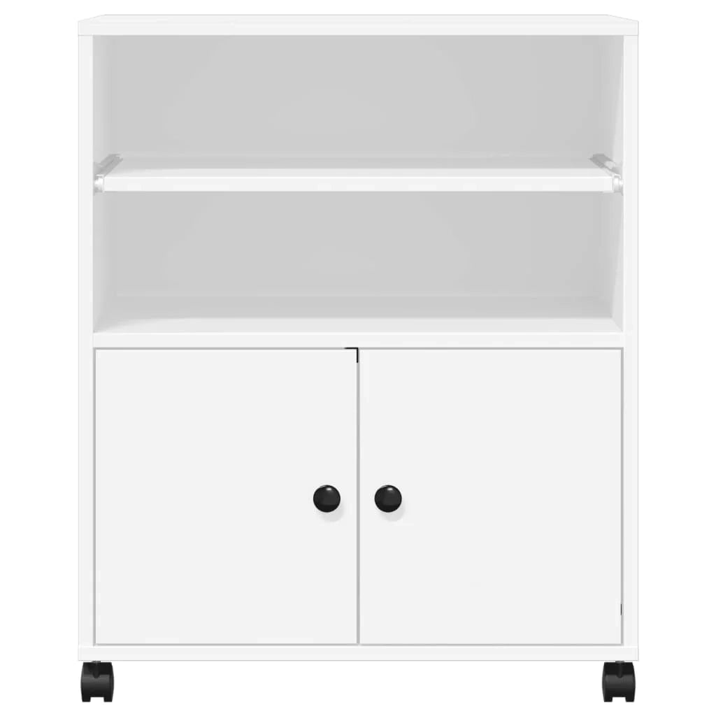 Supporto per stampante tavolo/scrivania con ruote 60 x 48 x 74 cm bianco 02_0044756