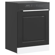 Pannello Lavastoviglie Kalmar Nero 60x1,5x67 cm in Truciolato