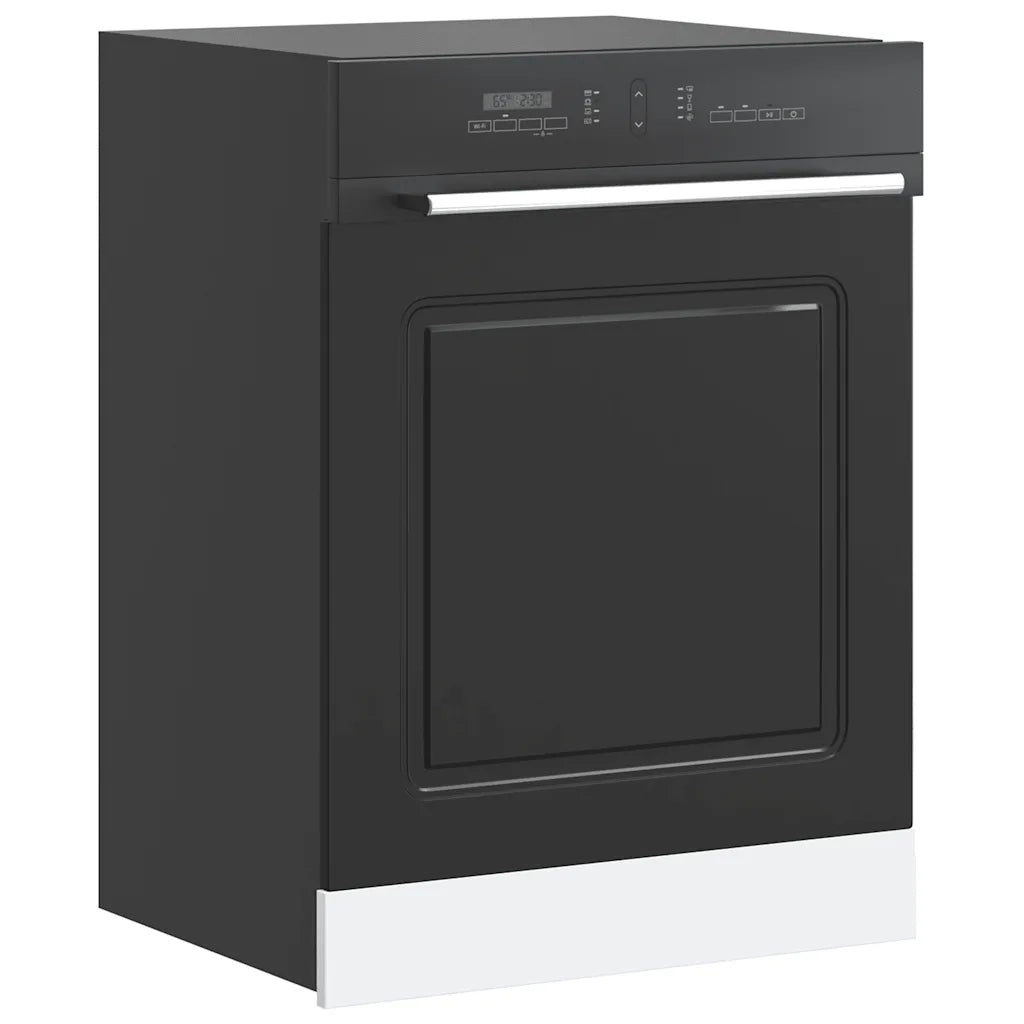 Pannello Lavastoviglie Kalmar Nero 60x1,5x67 cm in Truciolato