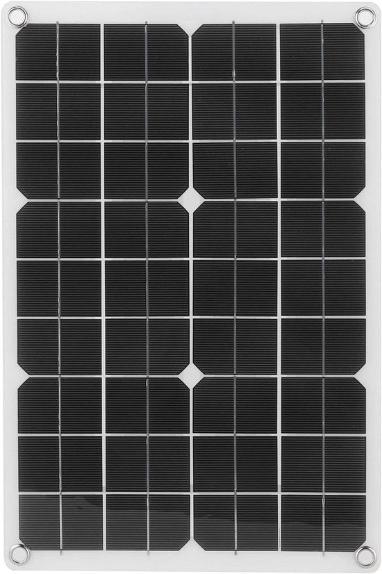 Kit di Pannello Fotovoltaico Monocristallino - Ricarica Autonoma dell'Energia Solare - IP65 Impermeabile - Regolatore di Ricarica Compattabile per Batteria RV - Barca - Caravan - e Altro.