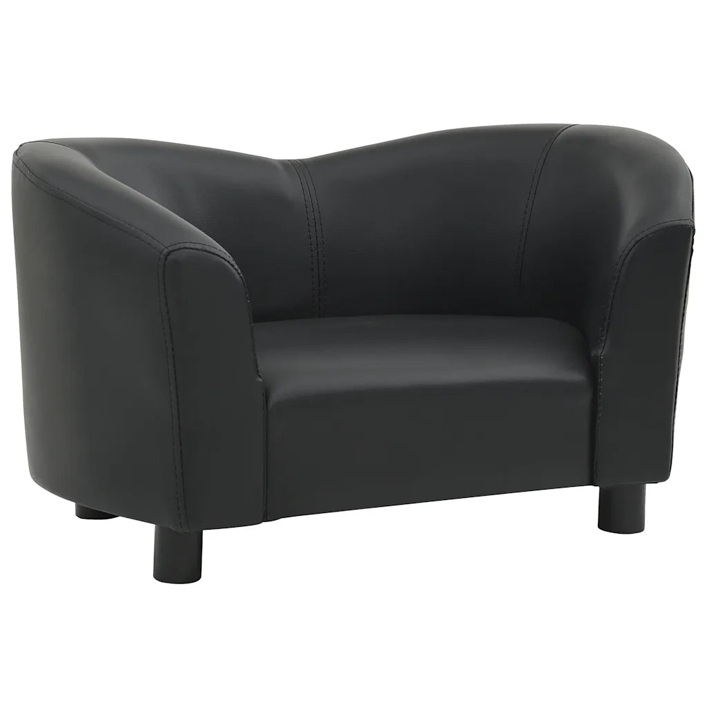 Divano per Cani-Sofa per animali domestici-Divanetto Nero 67x41x39 cm in Similpelle