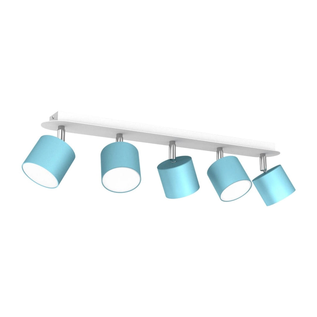 Plafoniera Milagro Dixie 5 luci GX53 blu/bianco metallo