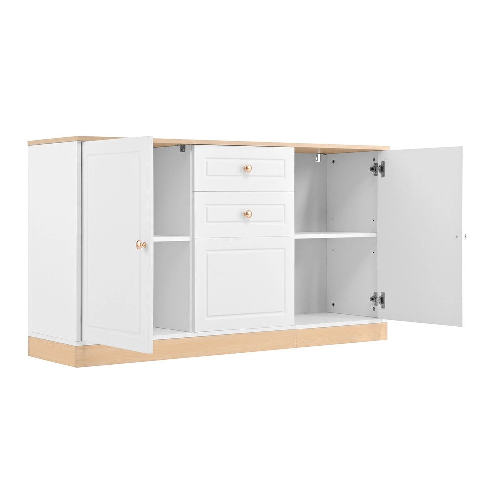 Credenza 3 Ante e Cassetti ¨C MINIMAL ¨C Mobile Contenitore Multiuso per Soggiorno e Sala da Pranzo