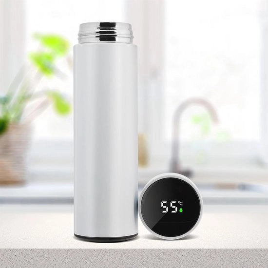 Vacuum flusso intelligente con visualizzazione LCD della temperatura - 500 ml flusso d'acqua in acciaio inossidabile isolato per bevande calde e fredde