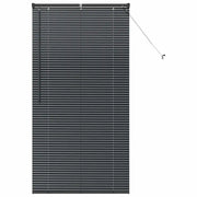 Tendaggi a Veneziana | Tenda a lamelle Nero 175 x 90 cm Alluminio