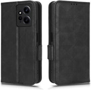 Hoesa per Smartphone - Nero - Copertura Premium PU/TPU con Chiusura Magnetica e Fessura per Carta - Supporto Raffreddabile Pieghevole - Adatto per Xiaomi Redmi 12 4G