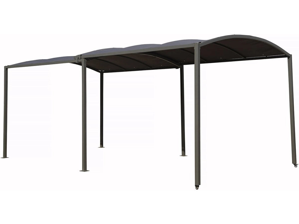Tettoia in metallo estensibile "Mathis" - 303/566 x 295 x 240 cm - Antracite