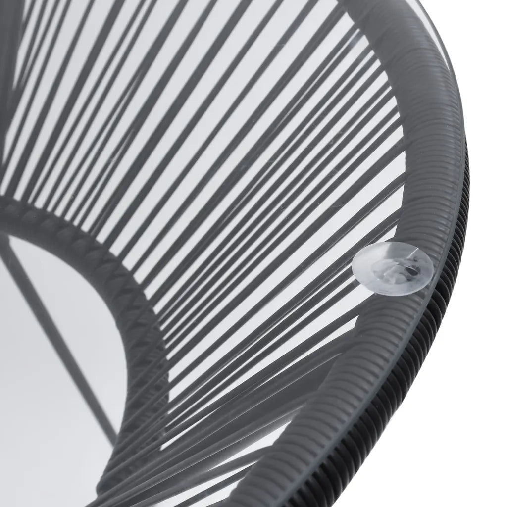 Set da Pranzo per Giardino 3 pz | Set Salotto da Giardino in Rattan PVC Nero