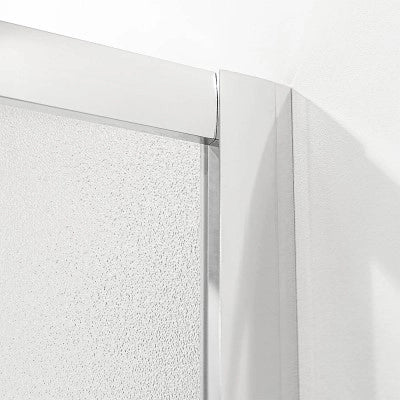 Box doccia 70x70 angolare doppio scorrevole con vetro temperato opaco e profili cromo Geo