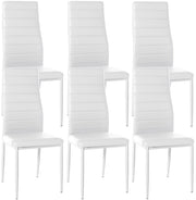 Set di 6 sedie da pranzo Mayfair bianco,Finta pelle