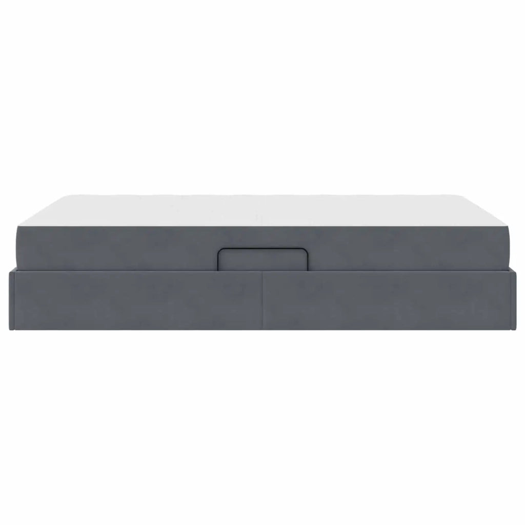 Letto con contenitore e materasso Grigio scuro 120 x 190 cm 3399707