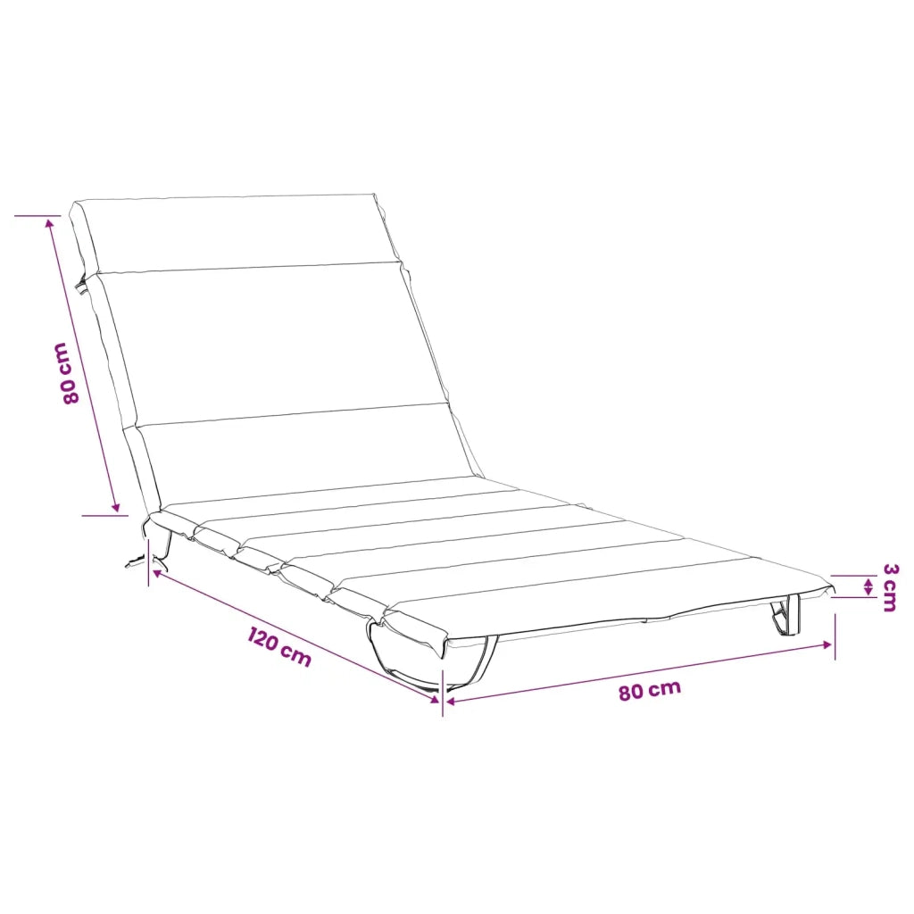 Cuscino per Lettino GEMERT 100% Poliestere Rosa 200 x 80 x 3 cm 948582