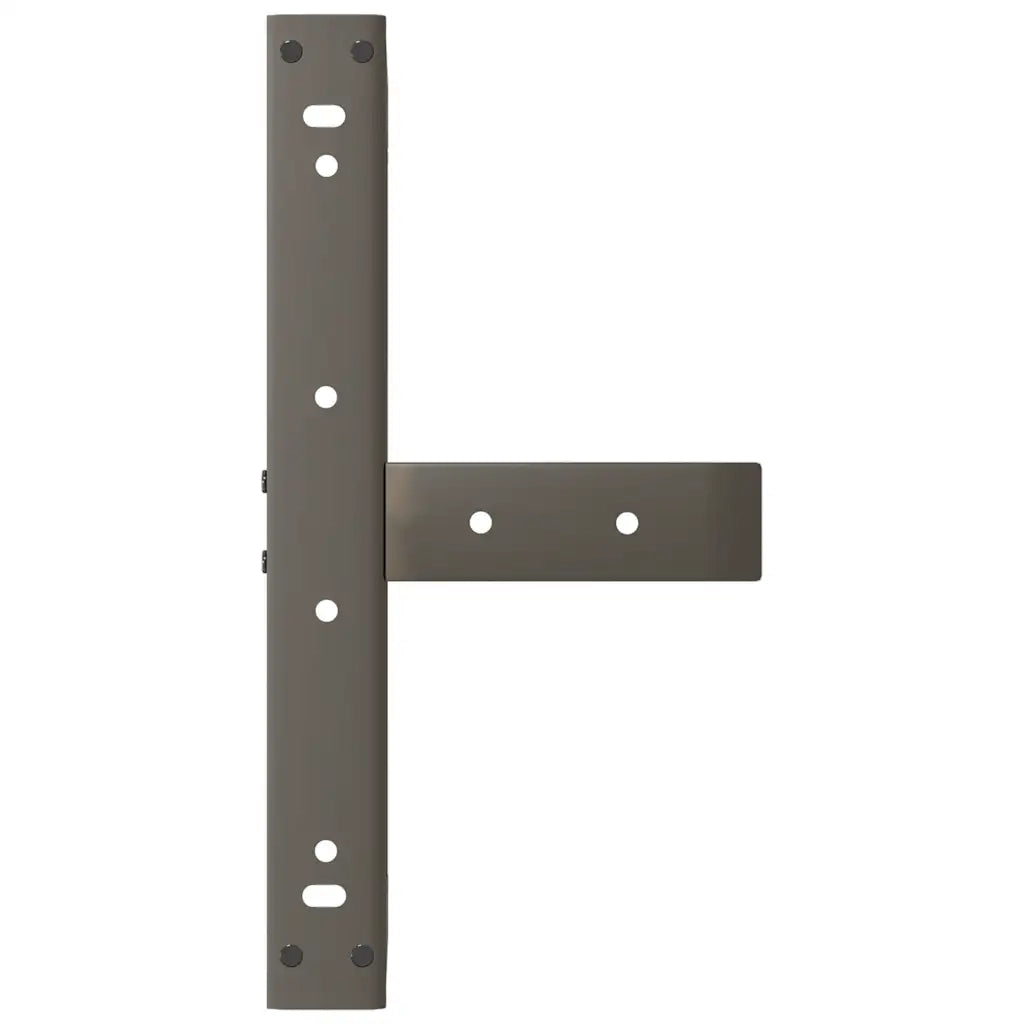Gambe per Tavolino da Caffè a Forma di T 2 pz Nere 50x25x(30-31) cm Acciaio 4013011