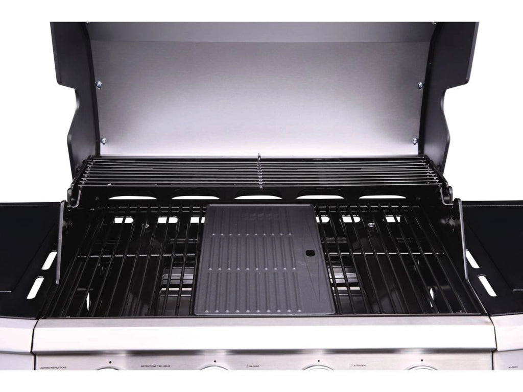 Barbecue a gas "Bingo 5" - 5 piastre di cui 1 laterale - 15.2kW + Fodera di protezione -Nero