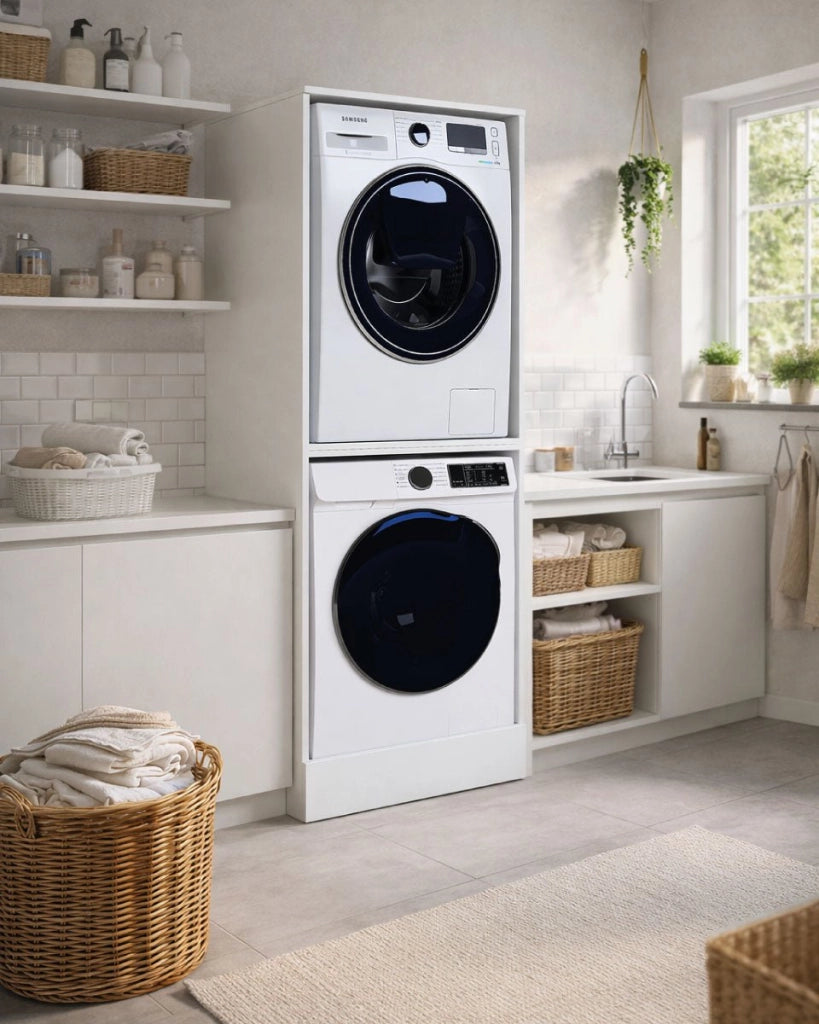 Colonna coprilavatrice Livia - Mobile lavanderia salvaspazio - 70 x 179 x 60 cm_