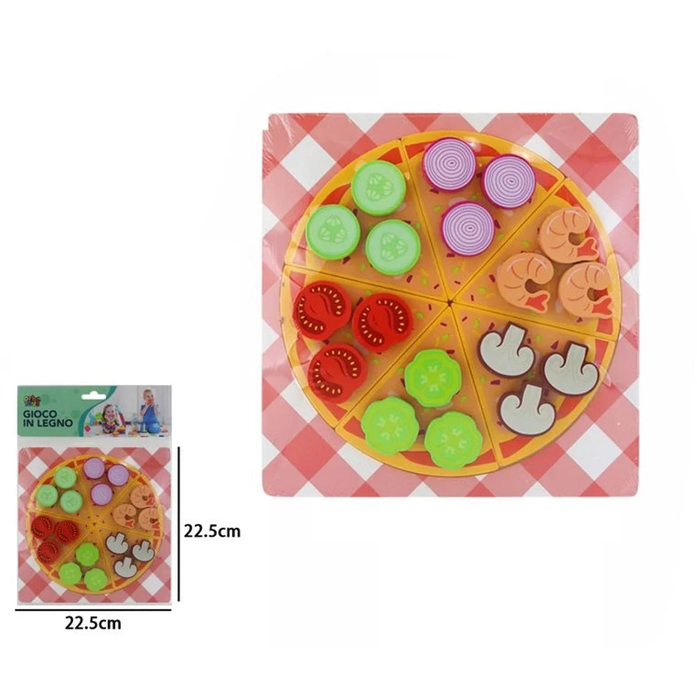 Trade Shop - Gioco Abbinamento Smistamento Forme In Legno Educativo Forma Pizza Per Bambini 07525 -