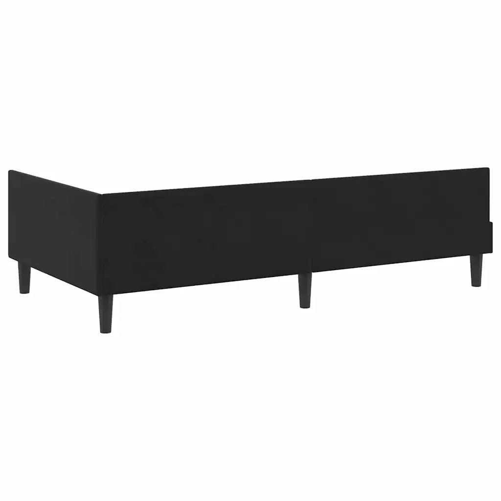 Cornice del letto ad angolo Nero 100 cm x 200 cm Velluto 42016169