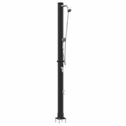 Doccia Solare da Esterno Nero 217 cm PVC e Alluminio CFW8111679