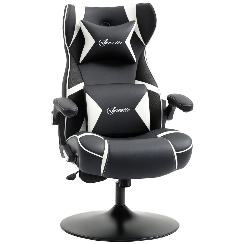 Poltrona Gaming ¨C zephmum ¨C Nero e Bianco, 69x73x118 cm
