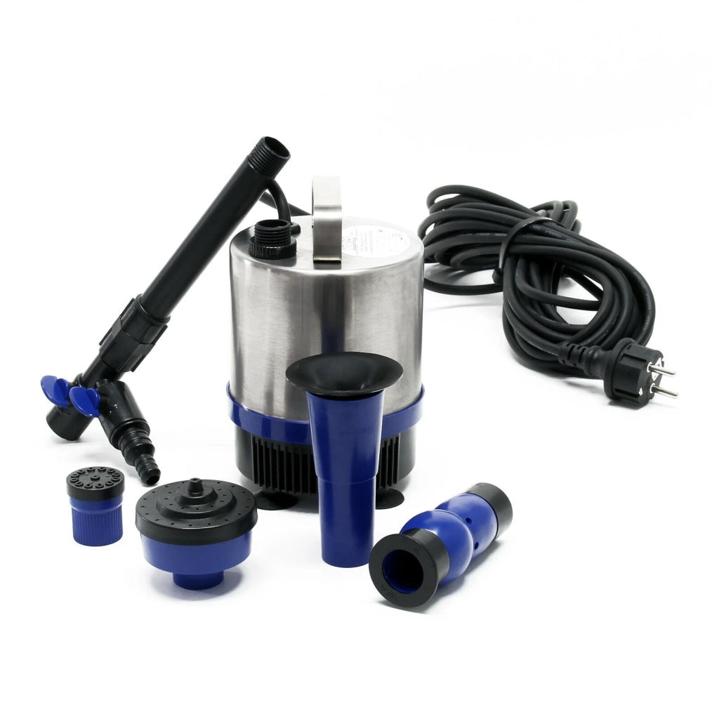 Pompa per fontana in acciaio inox da 50 watt 1750 litri all'ora con 3 accessori 16_0002898