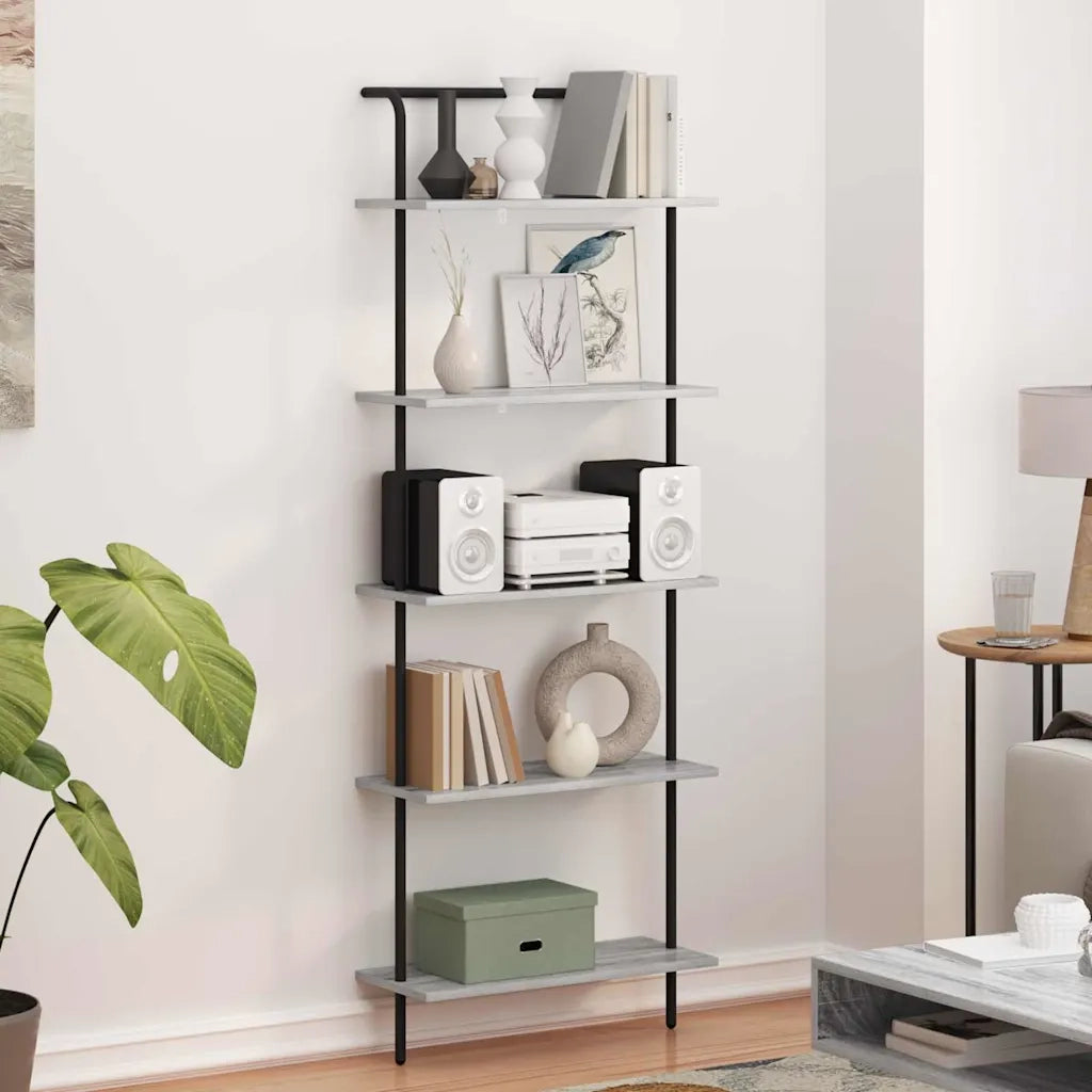 Libreria Grigio Sonoma 60 x 24 x 168 cm Legno multistrato 879968