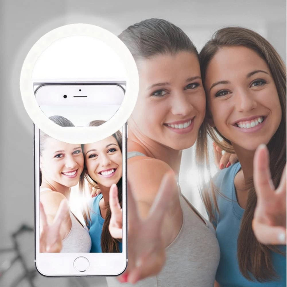 Trade Shop - Anello Ring Light 36 Led Per Selfie Tiktok Ricaricabile Usb Illuminazione Cell -