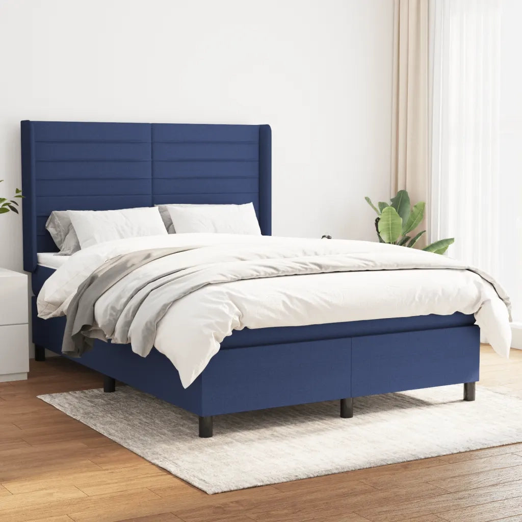 Giroletto a Molle con Materasso Blu 140x190 cm in Tessuto 3131511