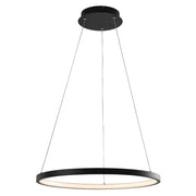 ZERUM Sospensione LED 45W 3000K Nero - Lampada Anello in Alluminio IP20 Design Minimale per Ambienti Moderni - Rossini Group