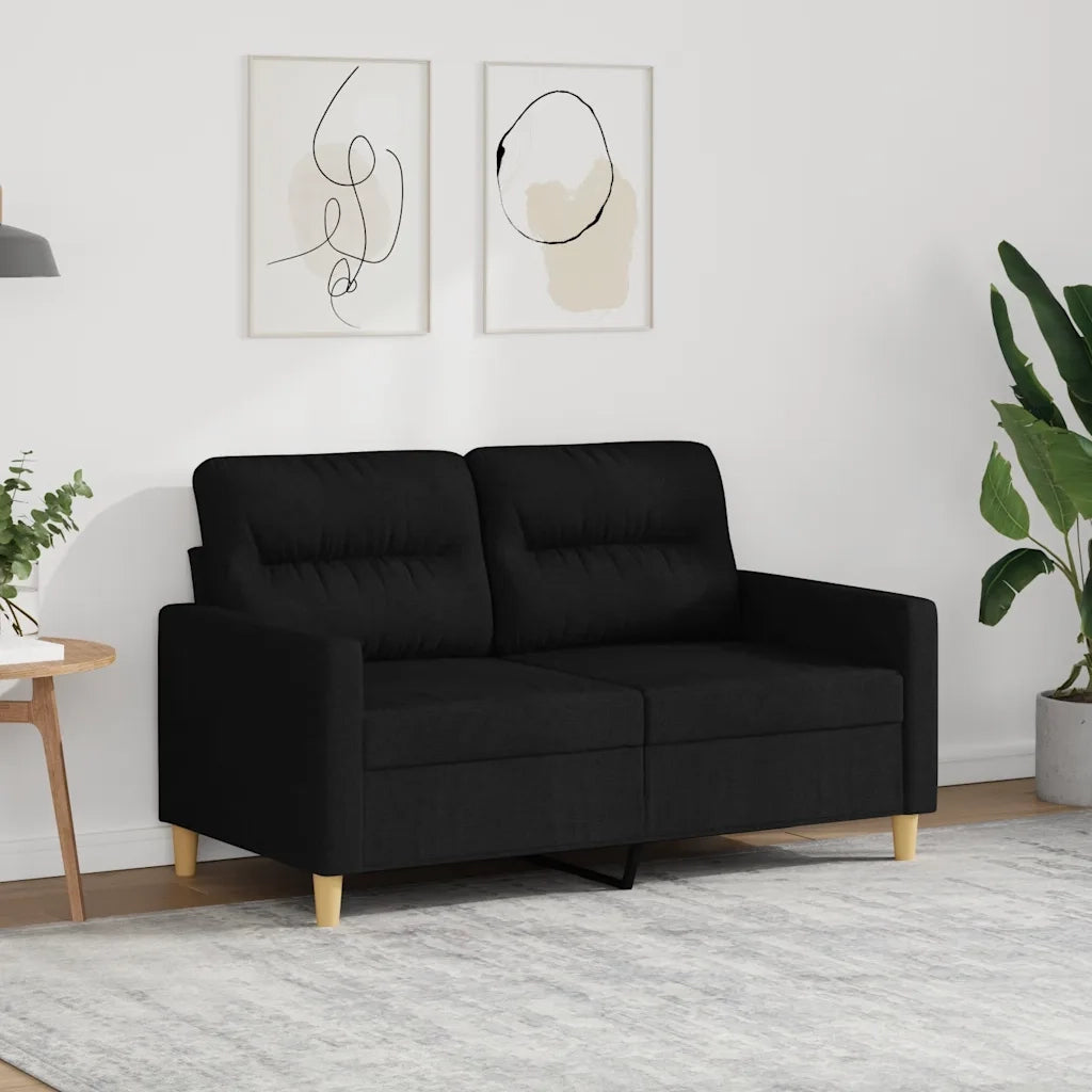 Divano a 2 Posti Nero 120 cm in Tessutocod mxl 128654
