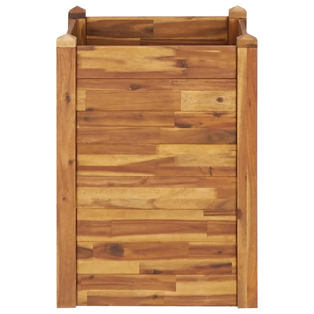 Fioriera rialzata per piante e fiori giardino 60 x 60 x 84 cm legno massello di acacia 02_0001072